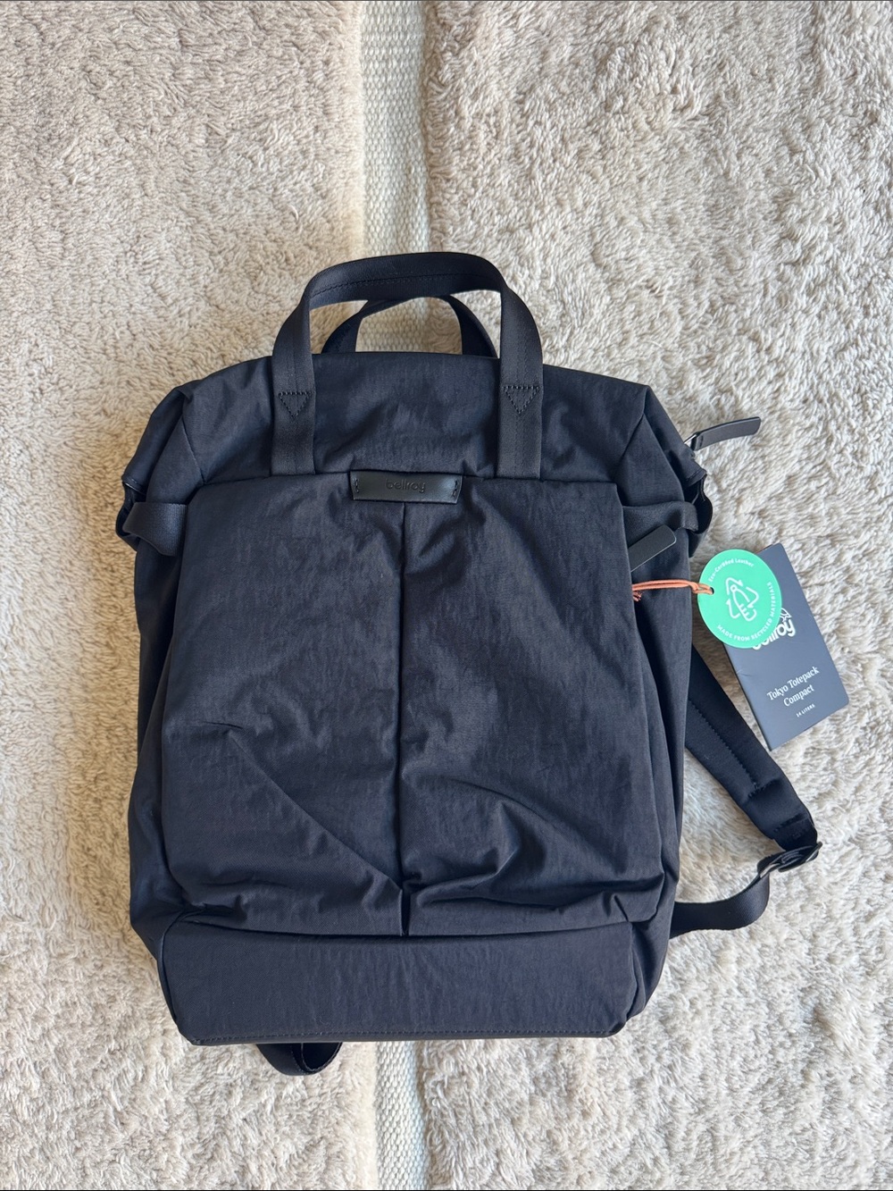 Bellroy Black Tokyo Totepack Compact Backpack 14L - Picture 3 of 7